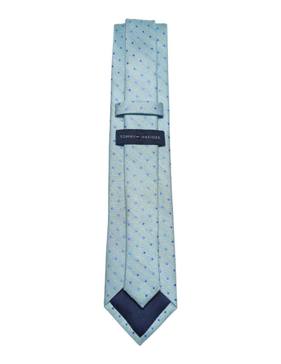 Corbata regular de seda estampado lunares para hombre 3
