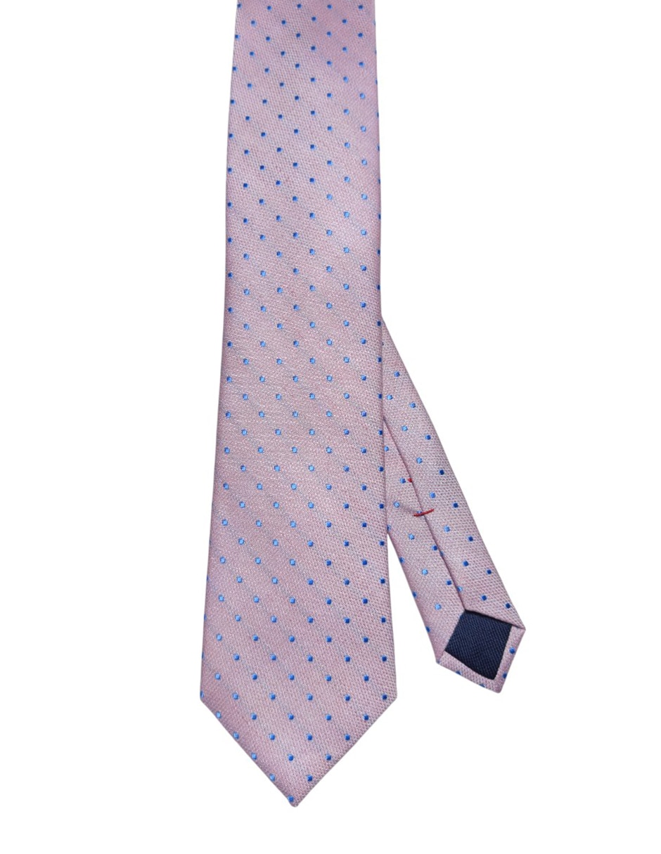 Corbata regular de seda estampado lunares para hombre