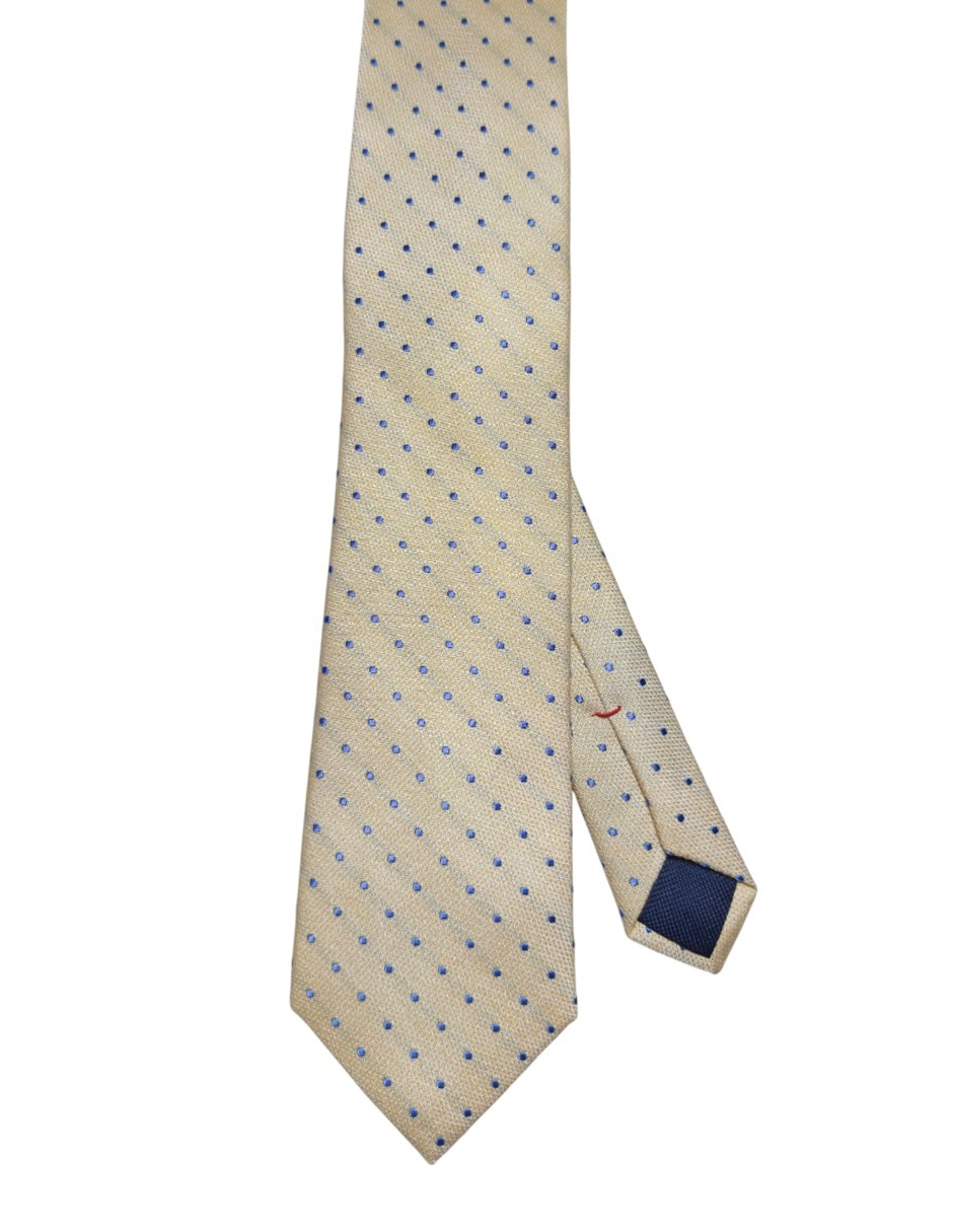 Corbata regular de seda estampado lunares para hombre