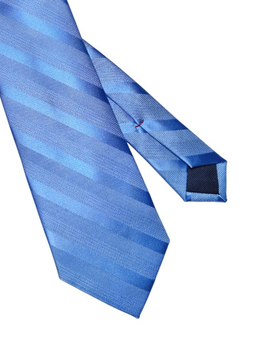 Corbata regular de seda estampado a rayas para hombre 2
