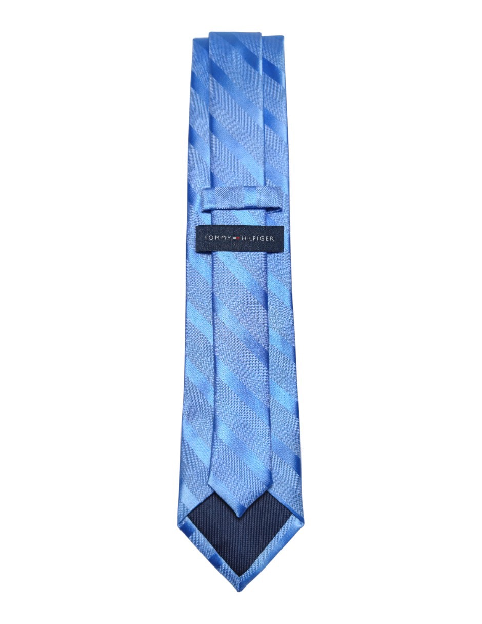 Corbata regular de seda estampado a rayas para hombre 3