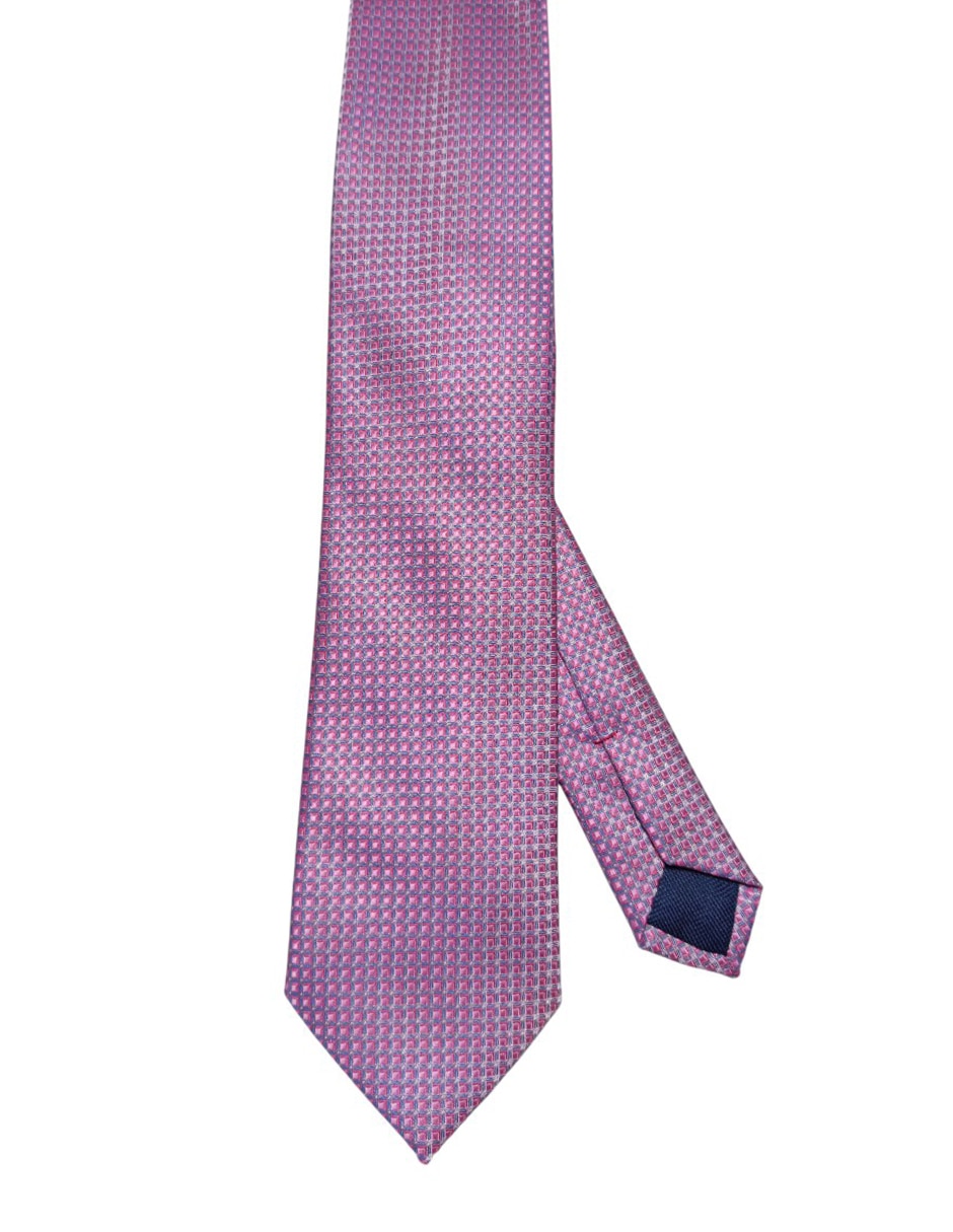 Corbata regular de seda estampada para hombre
