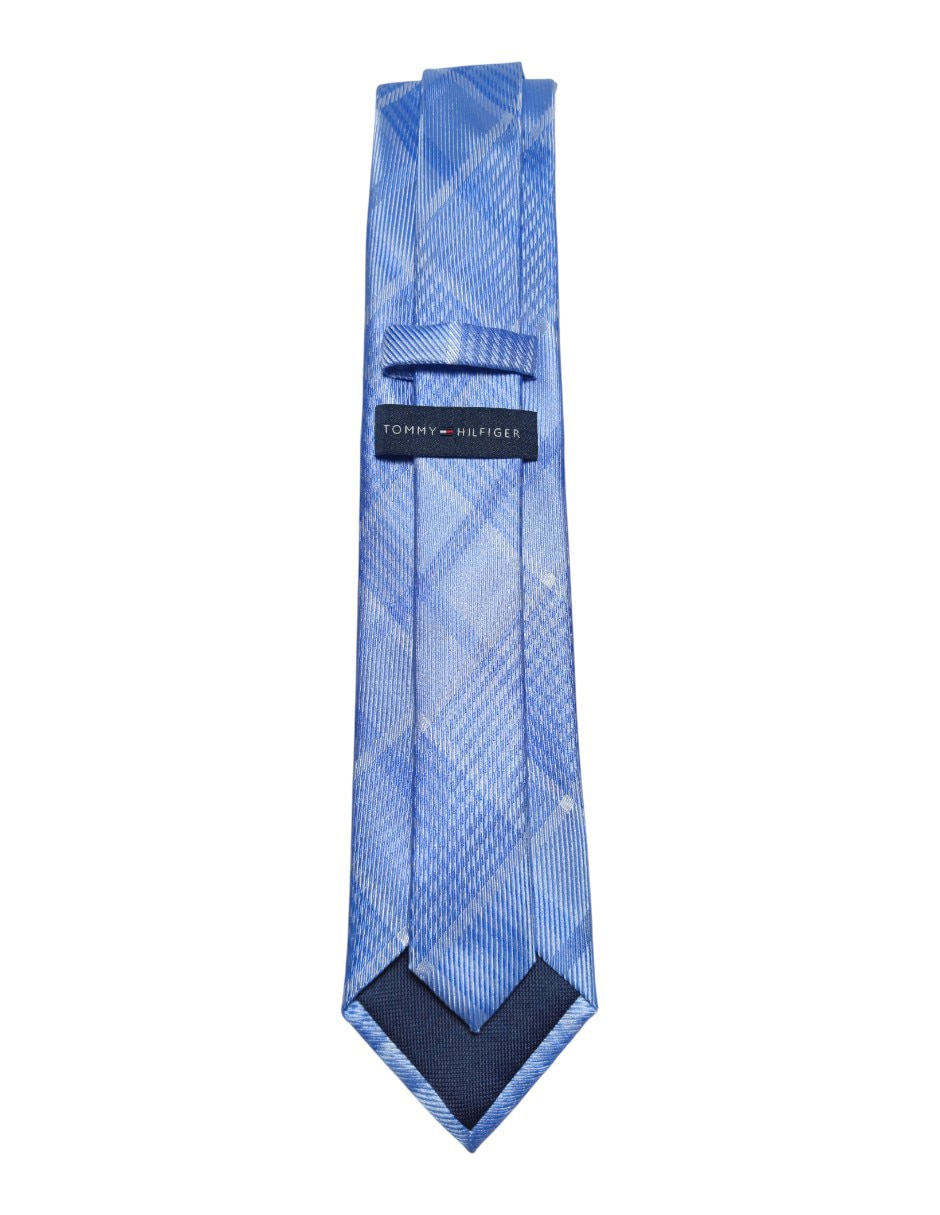 Corbata regular de seda estampado a cuadros para hombre 3
