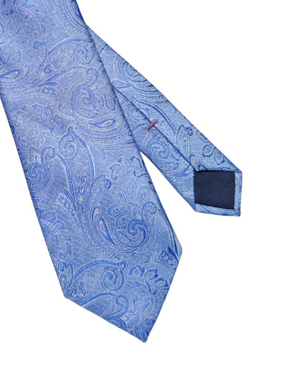 Corbata regular de seda estampado paisley para hombre 2