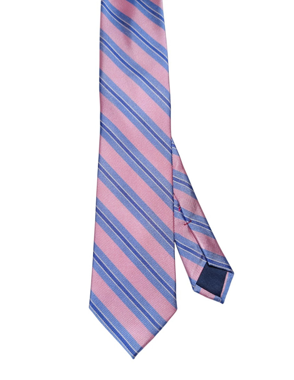 Corbata regular de seda estampado a rayas para hombre Corbata regular de seda estampado a rayas para hombre