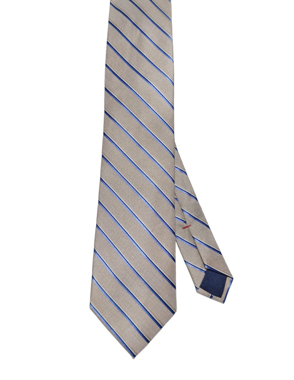 Corbata regular de seda estampado a rayas para hombre Corbata regular de seda estampado a rayas para hombre