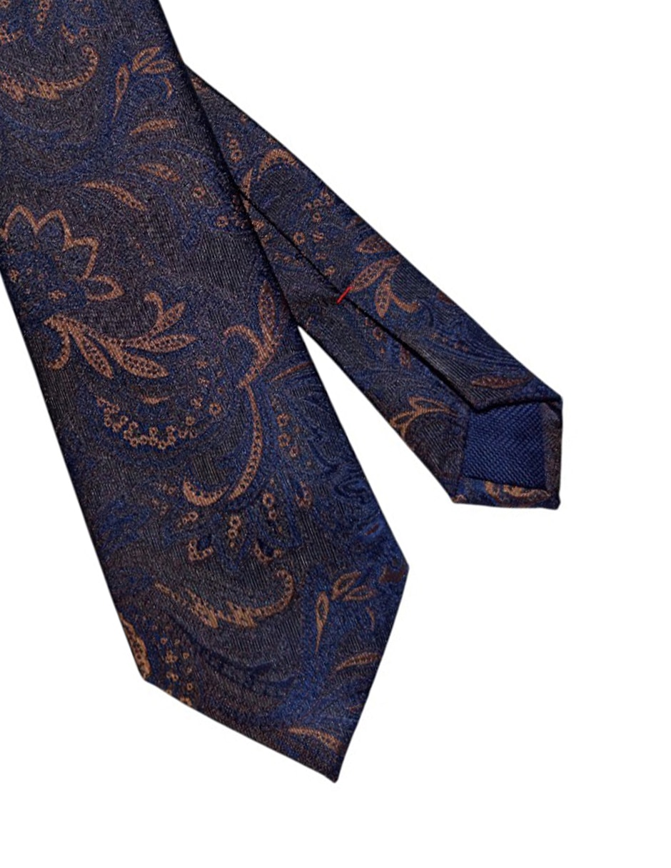 Corbata regular de seda estampado floral para hombre 2