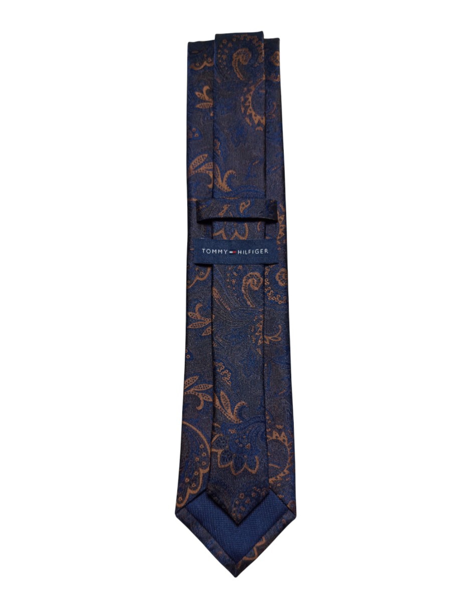 Corbata regular de seda estampado floral para hombre 3