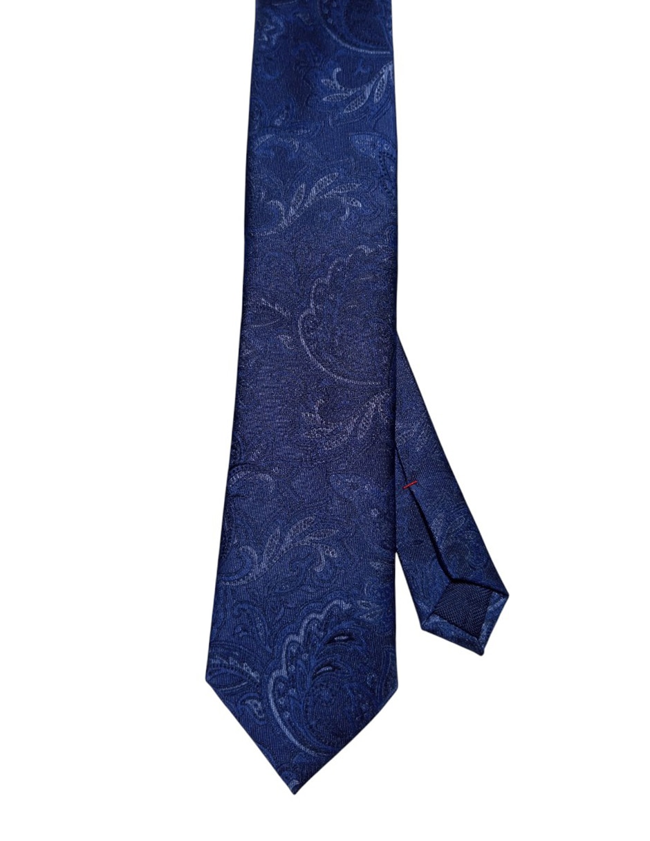 Corbata regular de seda estampado floral para hombre