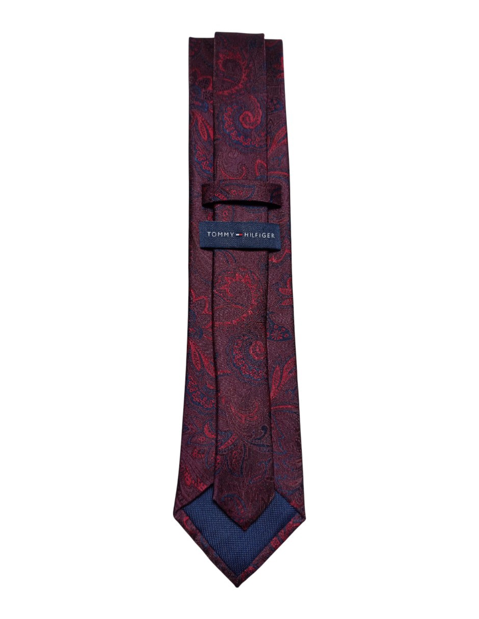 CORBATA TOMMY FLORAL REGULAR SED, ROJO