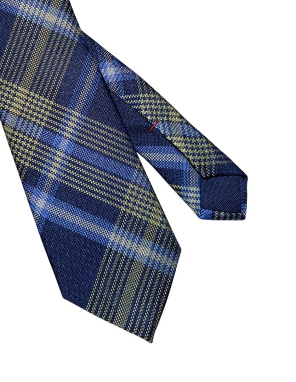 CORBATA TOMMY A CUADROS REGU, AMARILLO