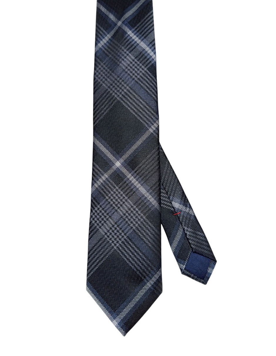 Corbata regular de seda estampado a cuadros para hombre Corbata regular de seda estampado a cuadros para hombre