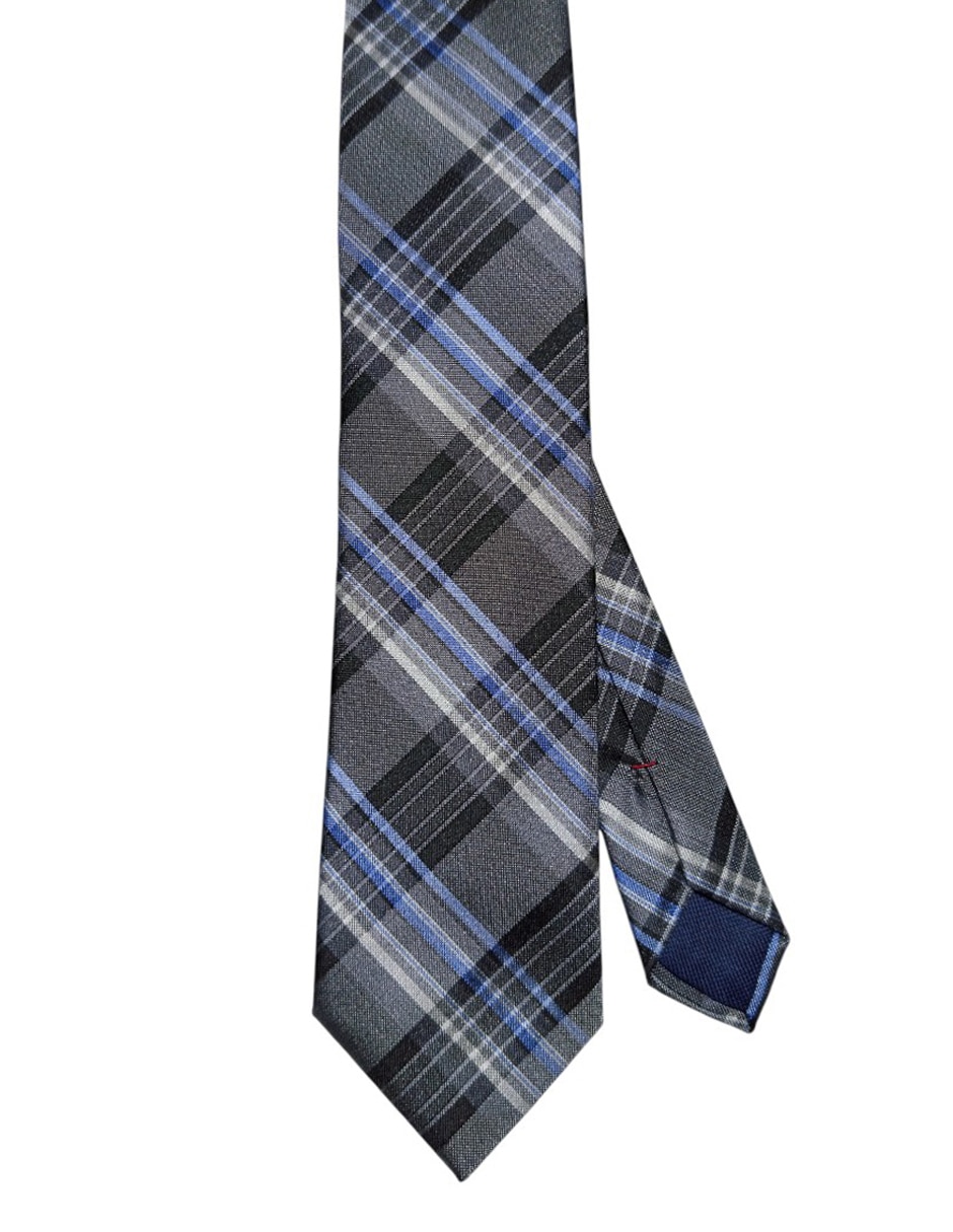 Corbata regular de seda estampado a cuadros para hombre Corbata regular de seda estampado a cuadros para hombre