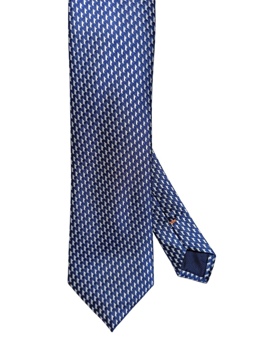 Corbata regular de seda estampado geométrico para hombre