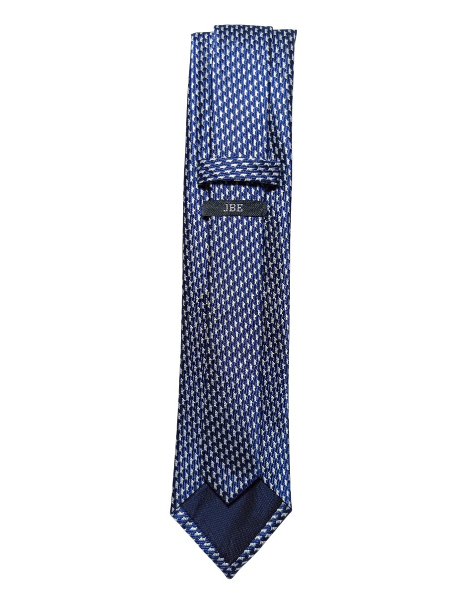 Corbata regular de seda estampado geométrico para hombre 3