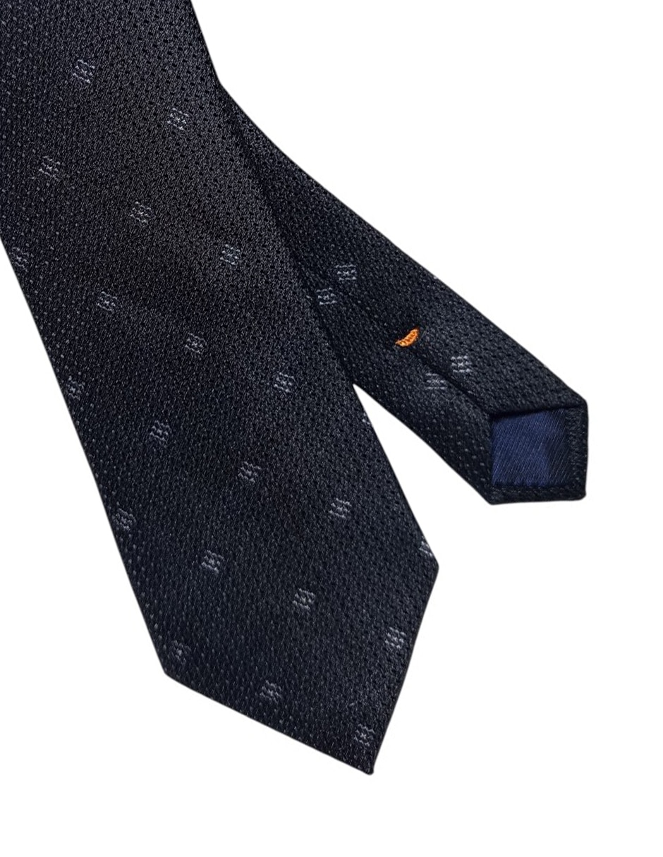 Corbata regular de seda estampado geométrico para hombre 2