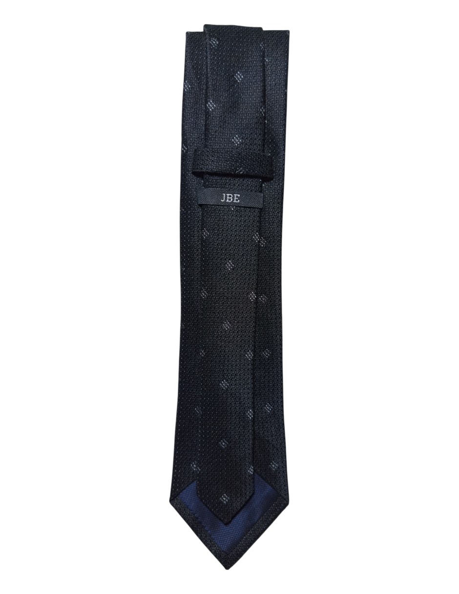Corbata regular de seda estampado geométrico para hombre 3
