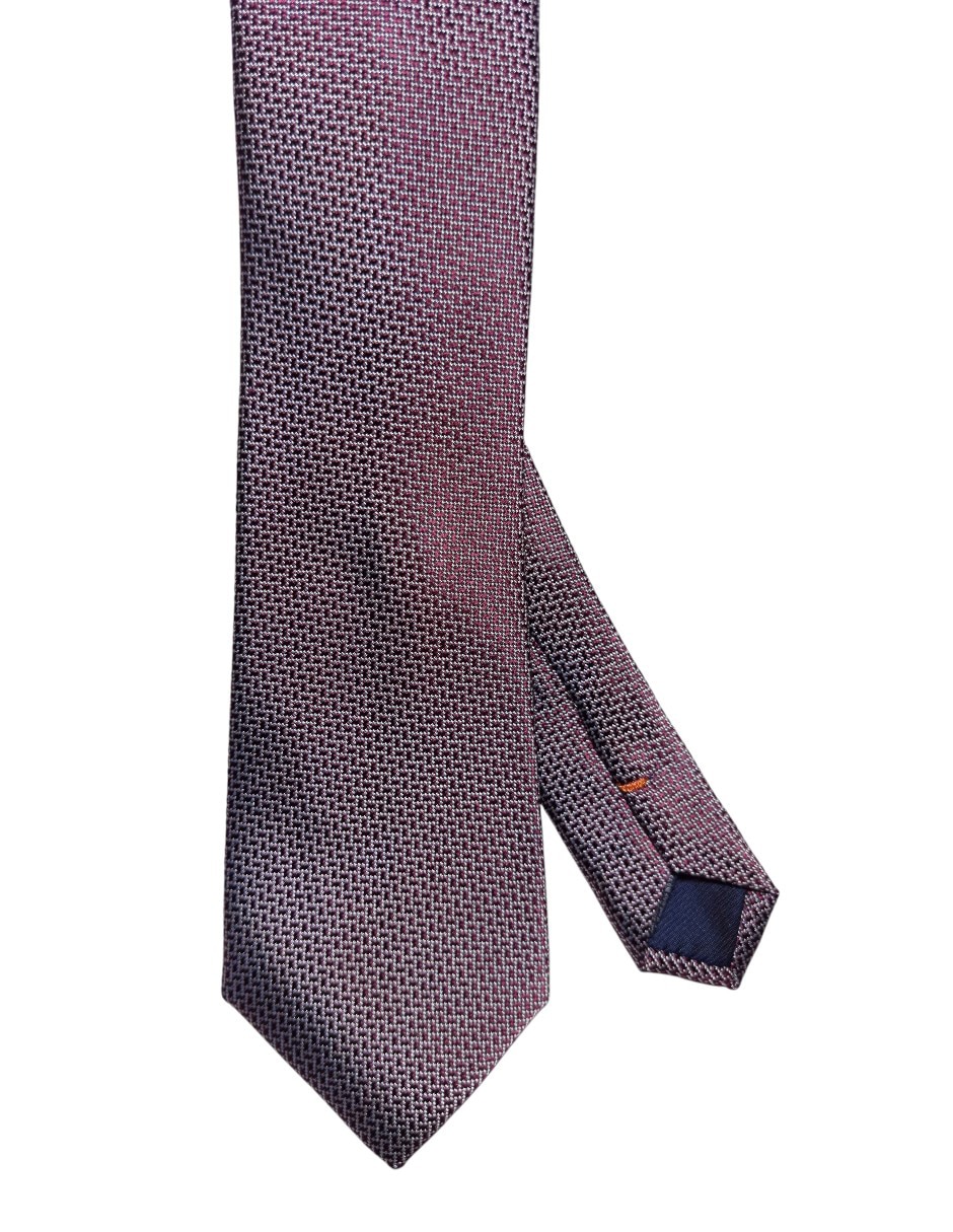Corbata regular de seda estampado gráfico para hombre