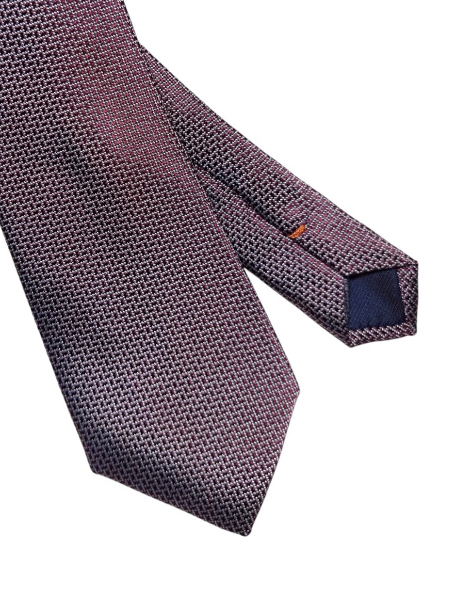 Corbata regular de seda estampado gráfico para hombre 2