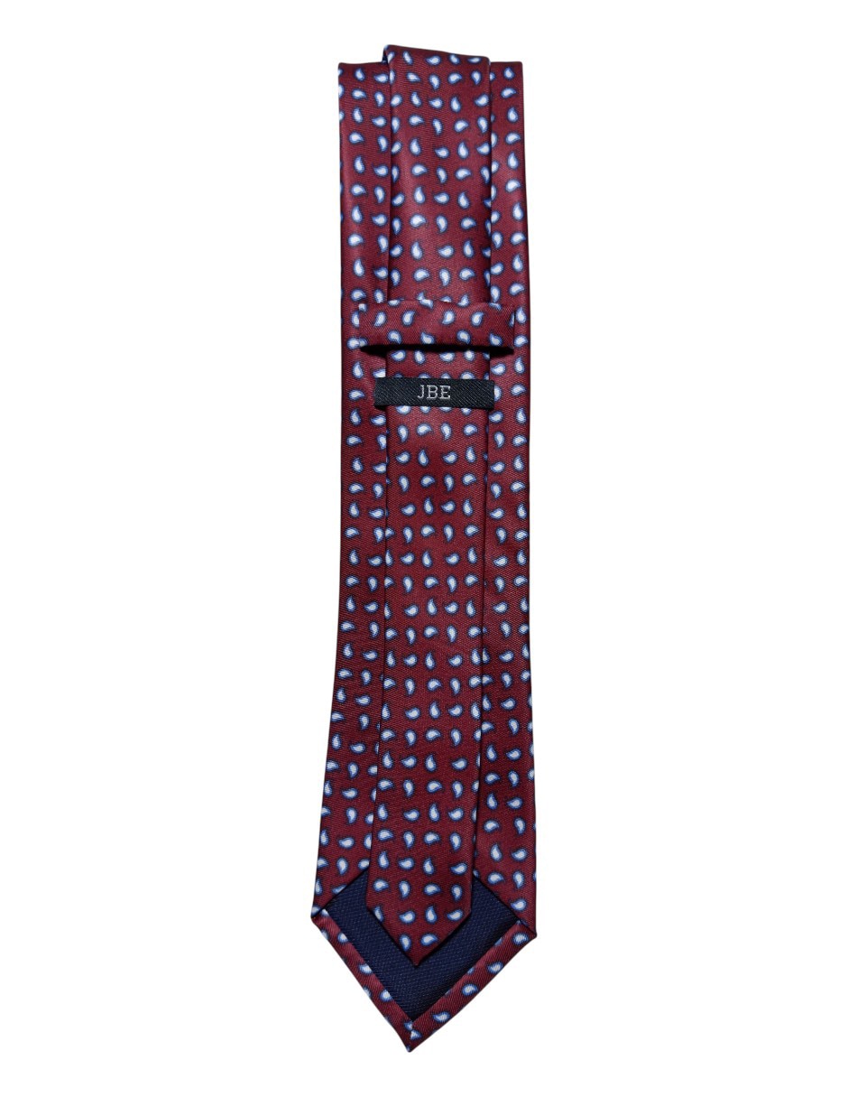 Corbata regular de seda estampado paisley para hombre 3