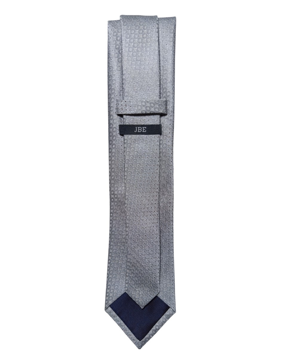 CORBATA JBE GEOMÉTRICO REGUL, PLATEADO