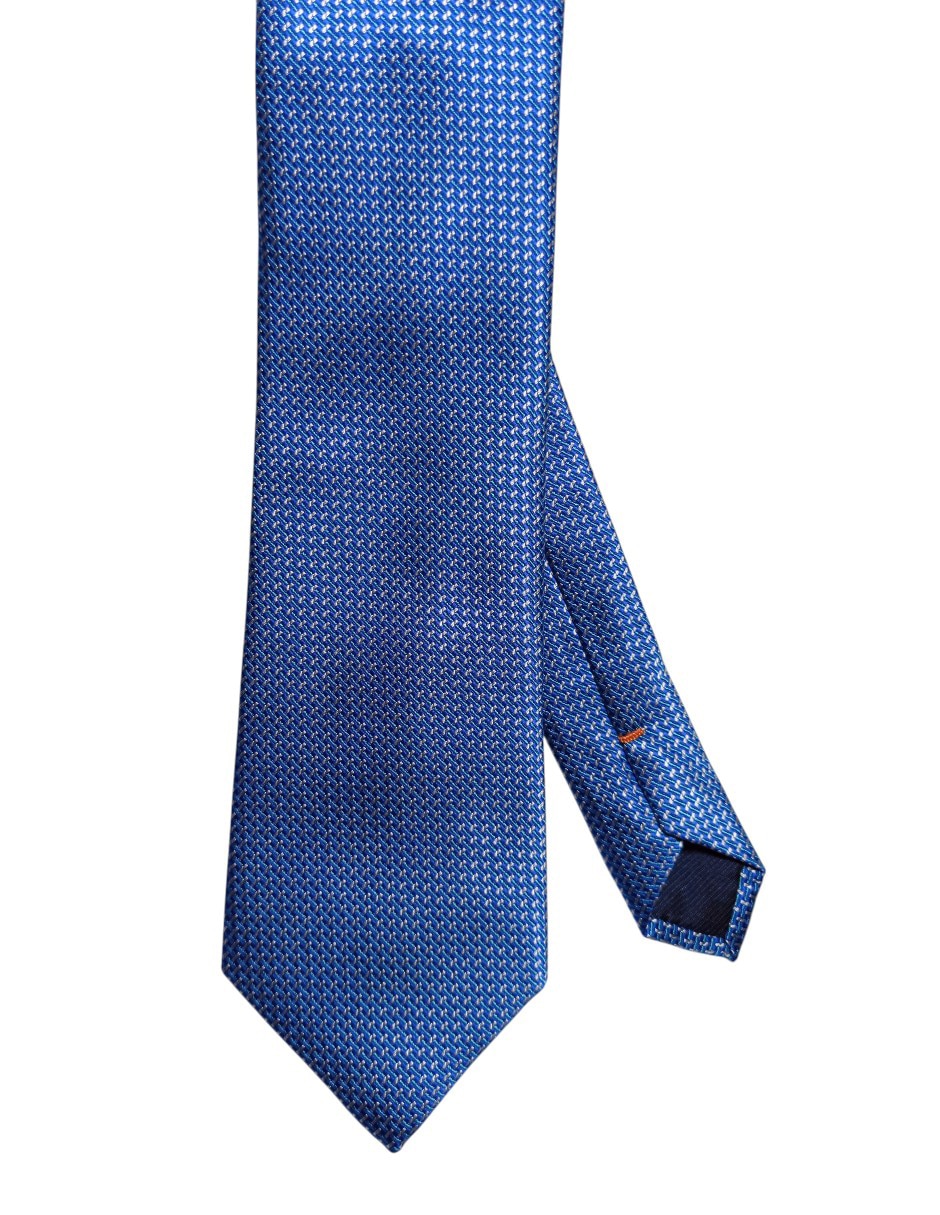 Corbata regular de seda estampado geométrico para hombre