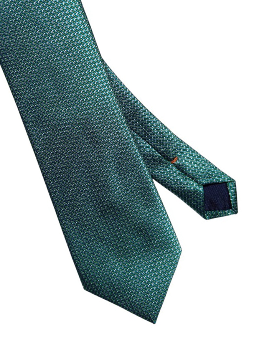 Corbata regular de seda estampado geométrico para hombre 2