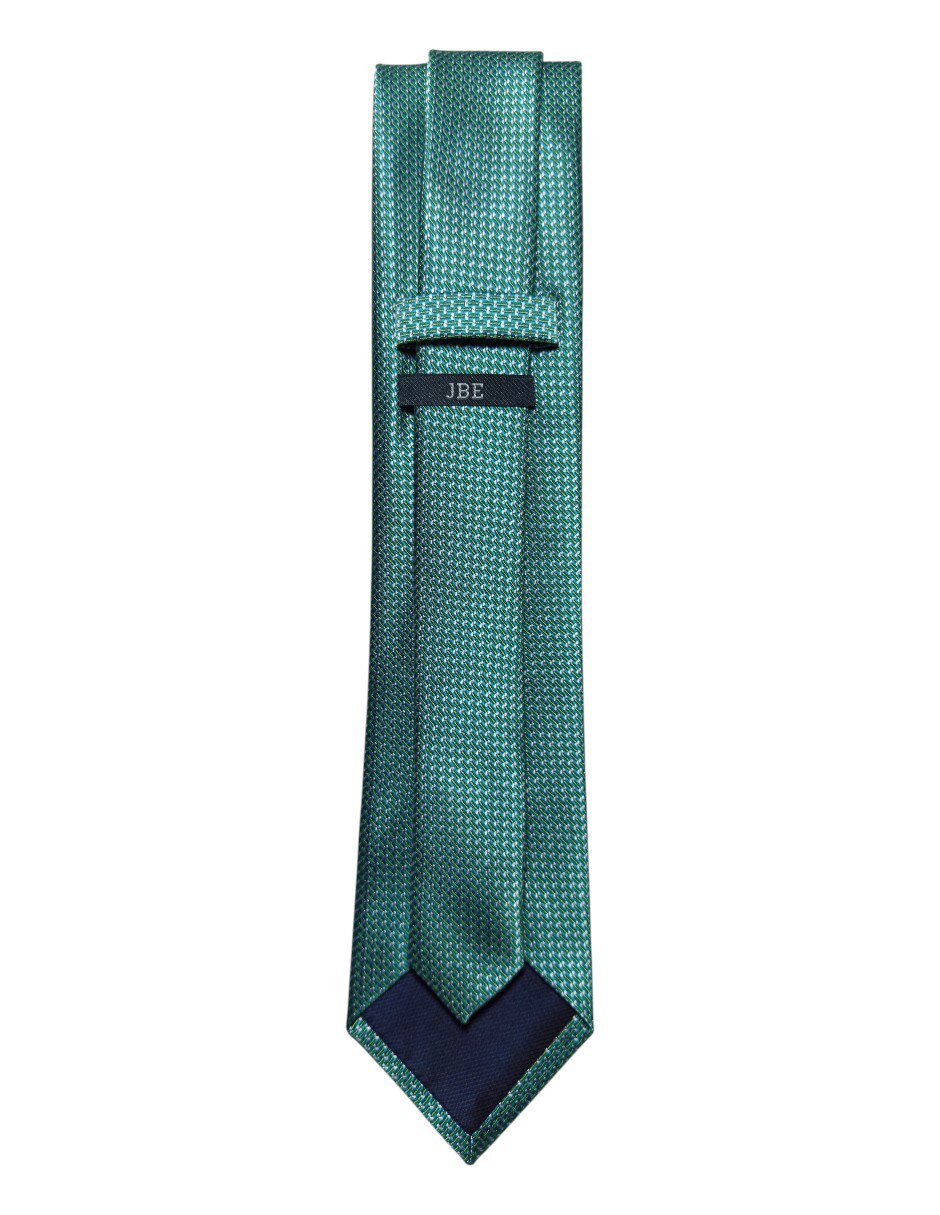 Corbata regular de seda estampado geométrico para hombre 3