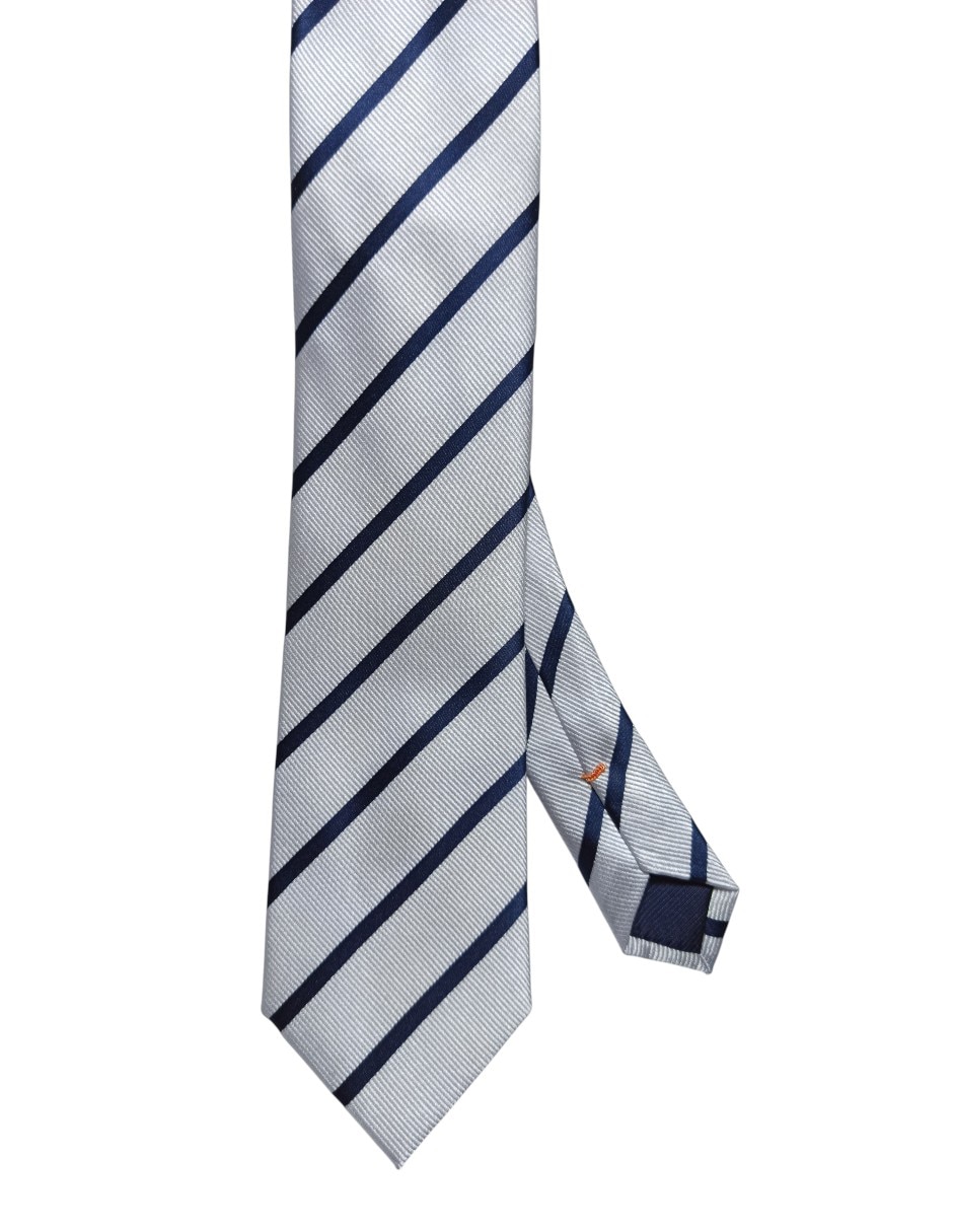 Corbata regular de seda estampado a rayas para hombre Corbata regular de seda estampado a rayas para hombre