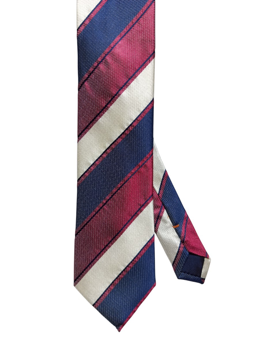 CORBATA JBE A RAYAS REGULAR SEDA, ROJO
