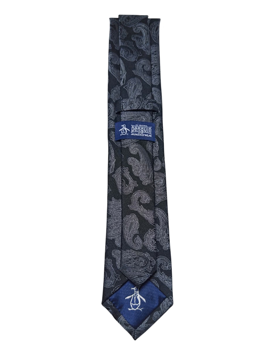CORBATA ORIGINAL PENGUIN PAISLE, NEGROA