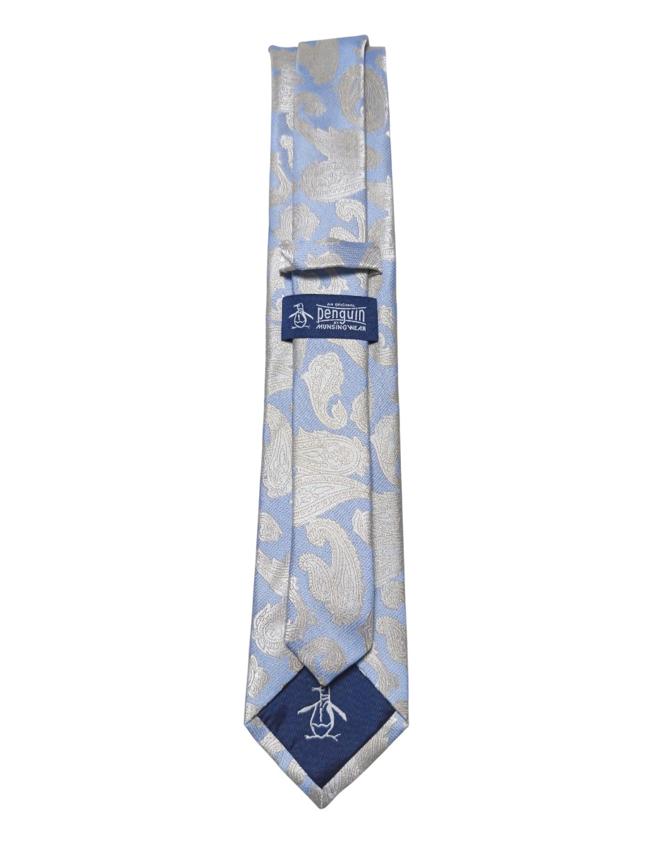 Corbata regular de seda estampado paisley para hombre 2