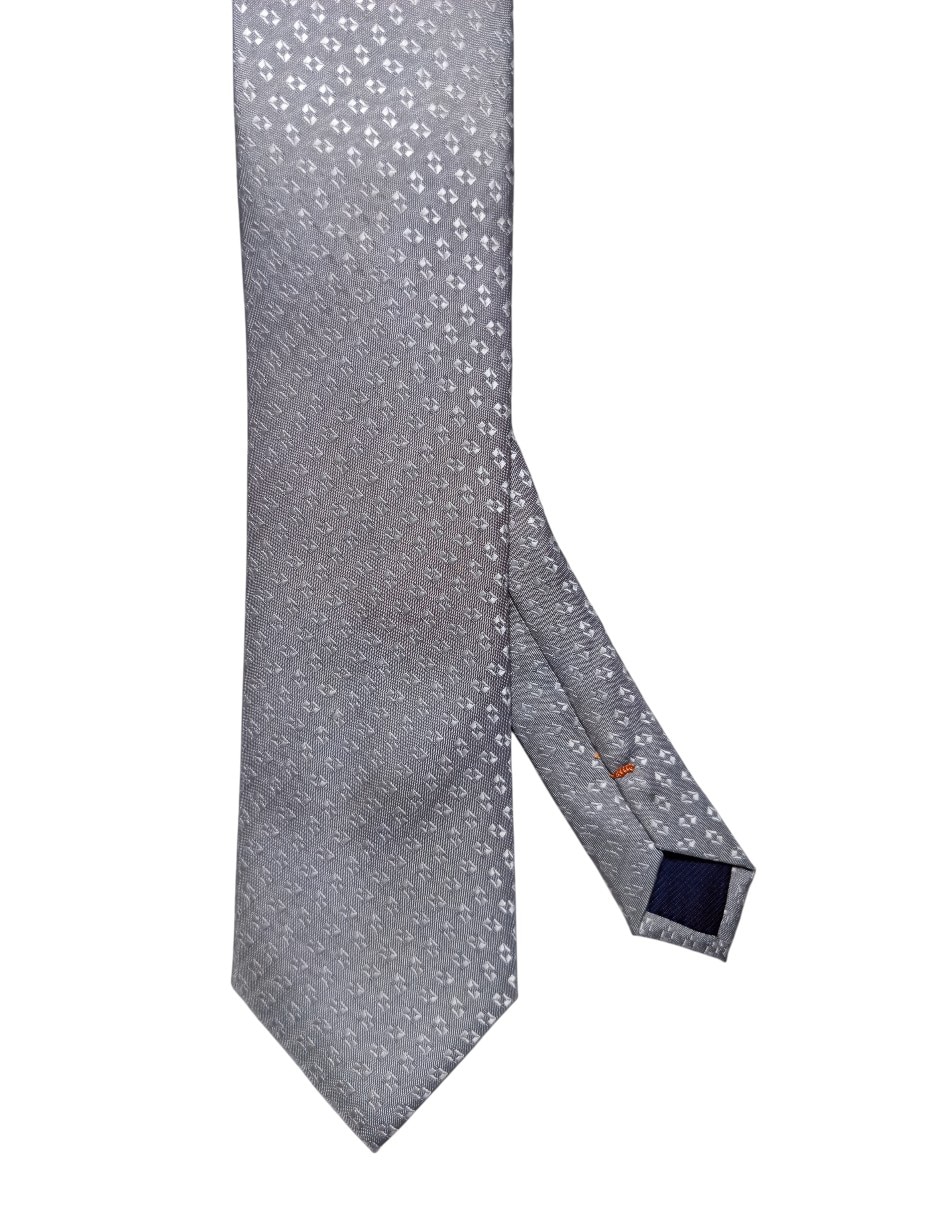 CORBATA JBE GEOMÉTRICO REGUL, PLATEADO