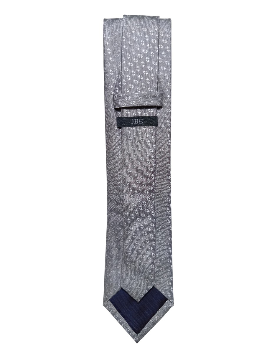 CORBATA JBE GEOMÉTRICO REGUL, PLATEADO