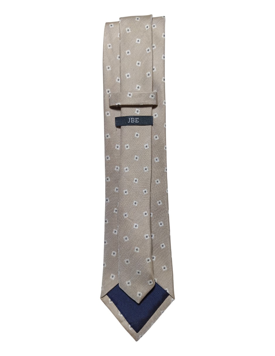 CORBATA JBE GEOMÉTRICO REGULAR , BEIGE