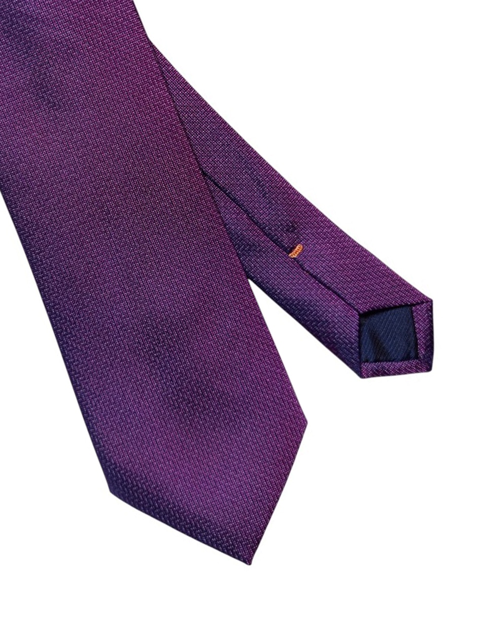 Corbata regular de seda estampado gráfico para hombre 4
