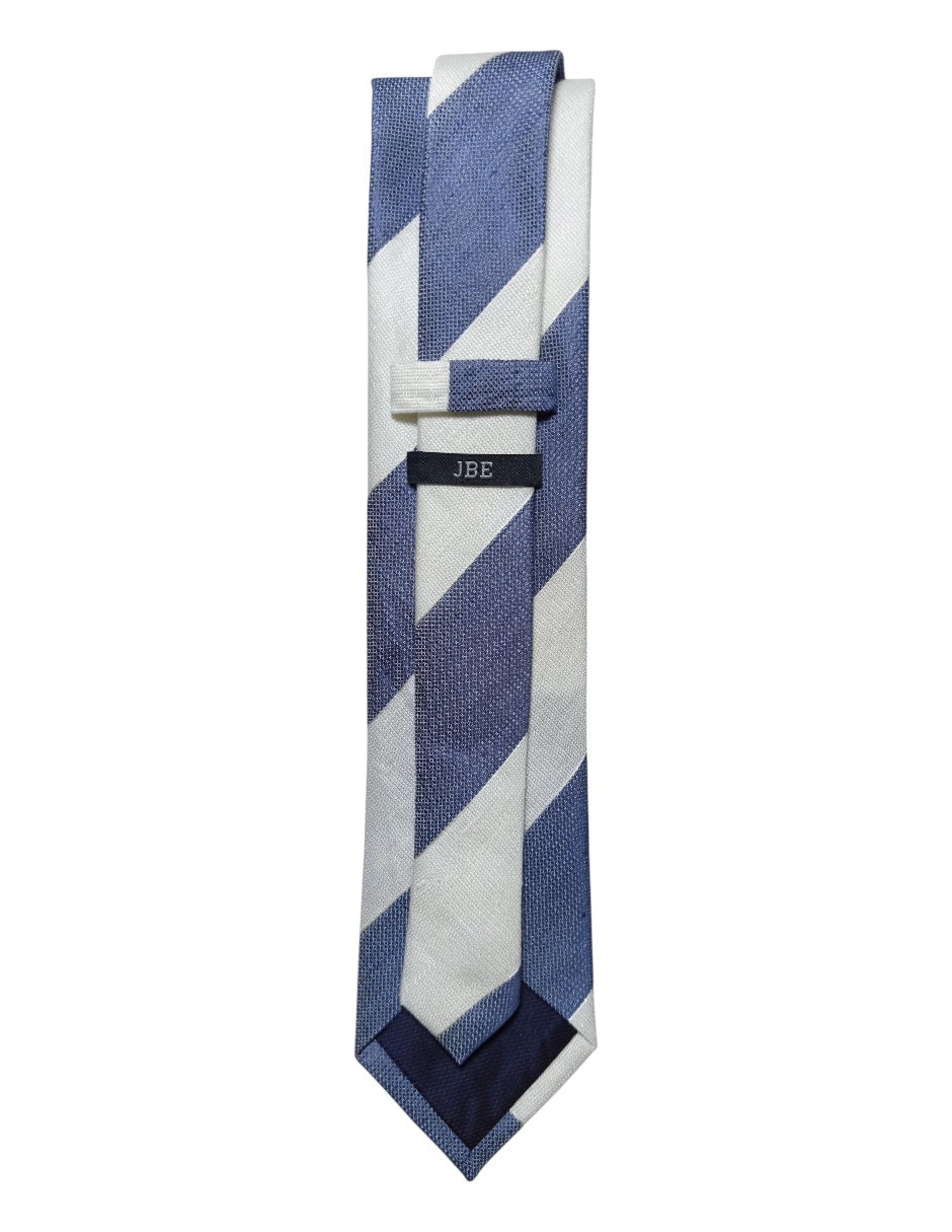 CORBATA JBE A RAYAS REGULAR SE, BLANCO