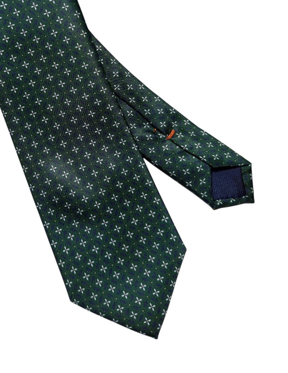 Corbata regular de seda estampada para hombre 4
