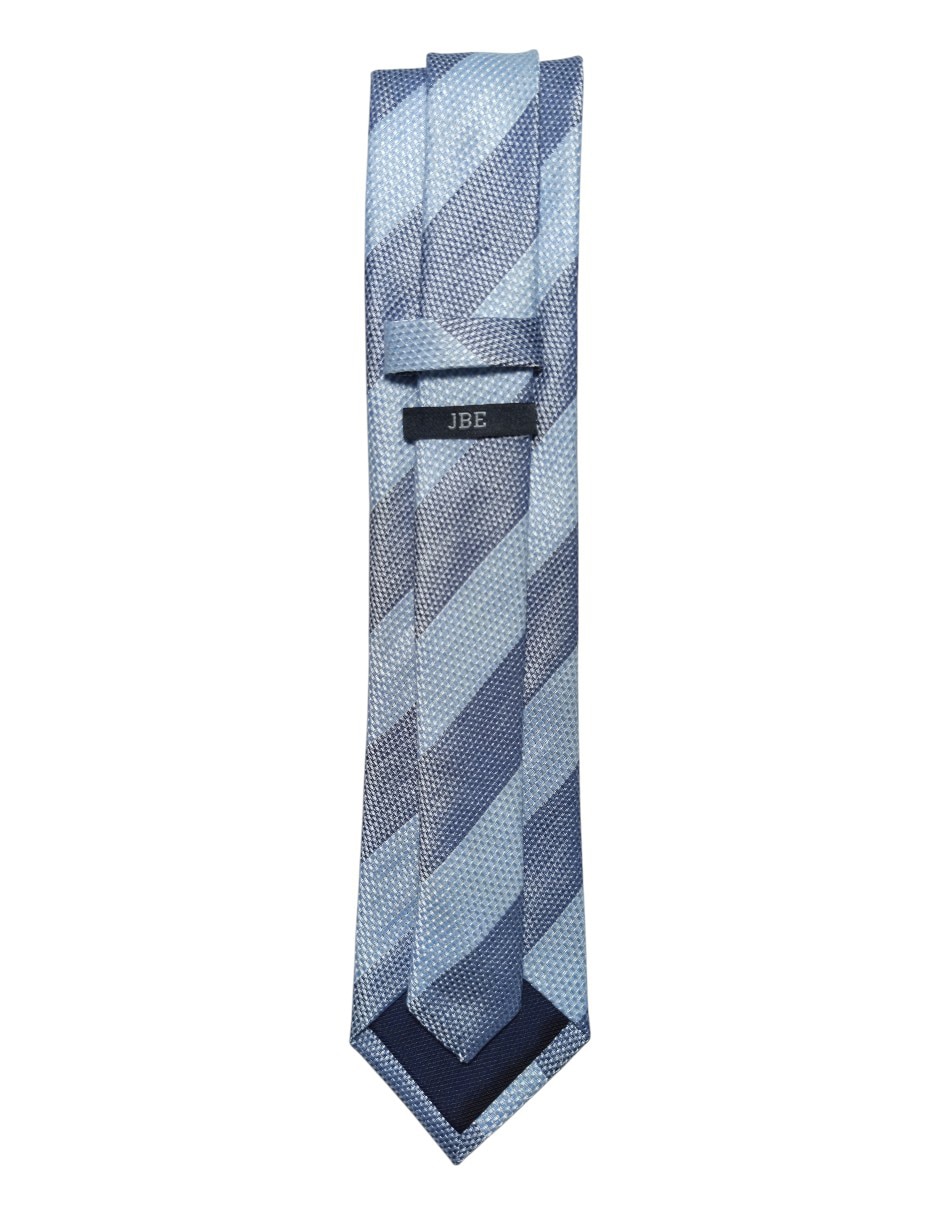 Corbata regular de seda estampado a rayas para hombre 5