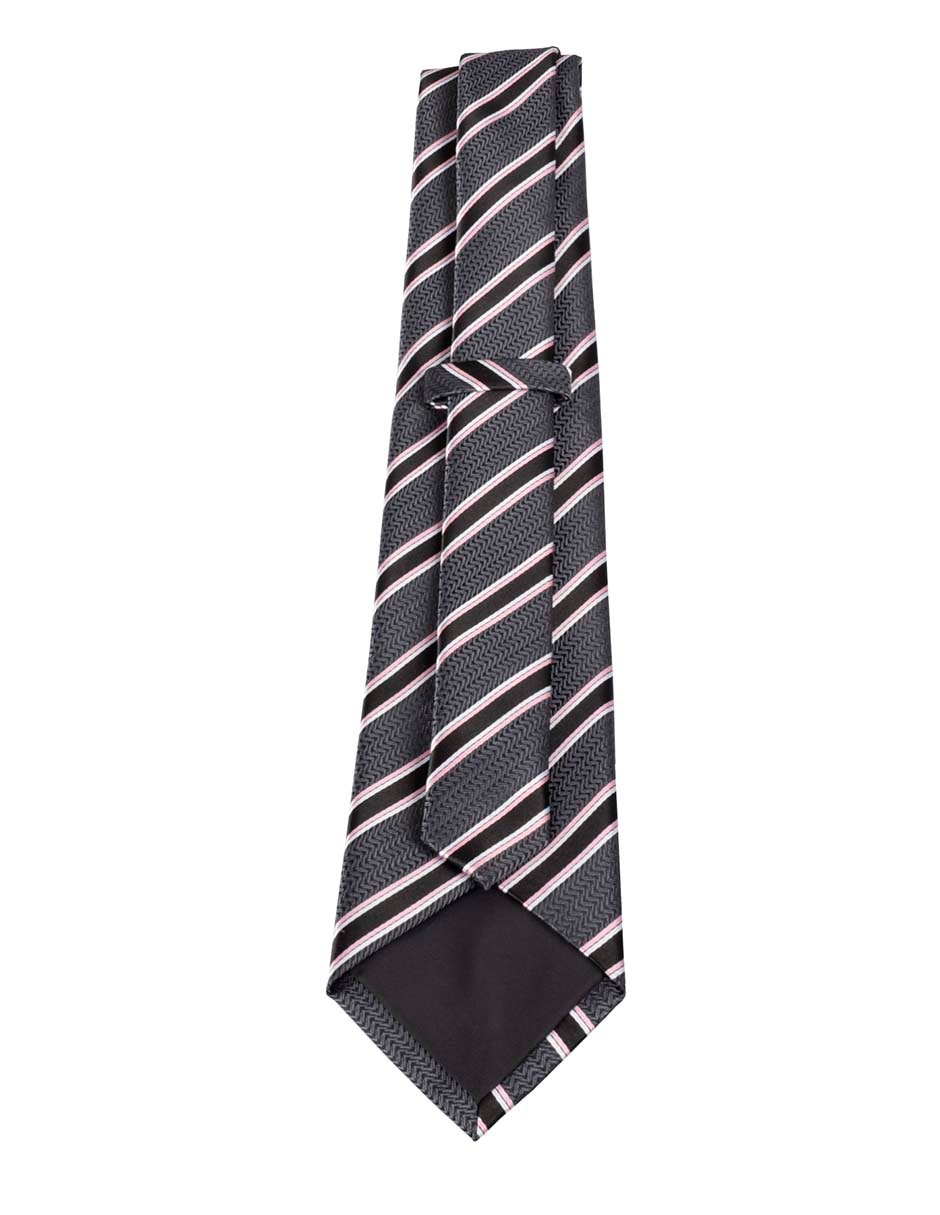 Corbata regular estampado a rayas para hombre 2