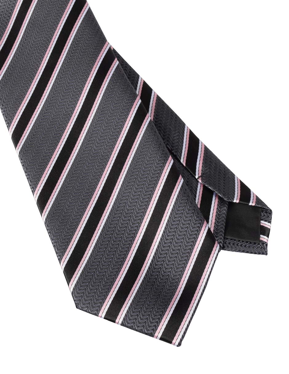 Corbata regular estampado a rayas para hombre 3