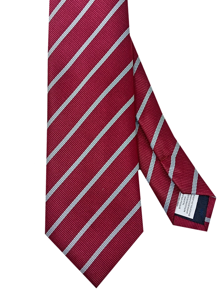 Corbata regular estampada a rayas para hombre