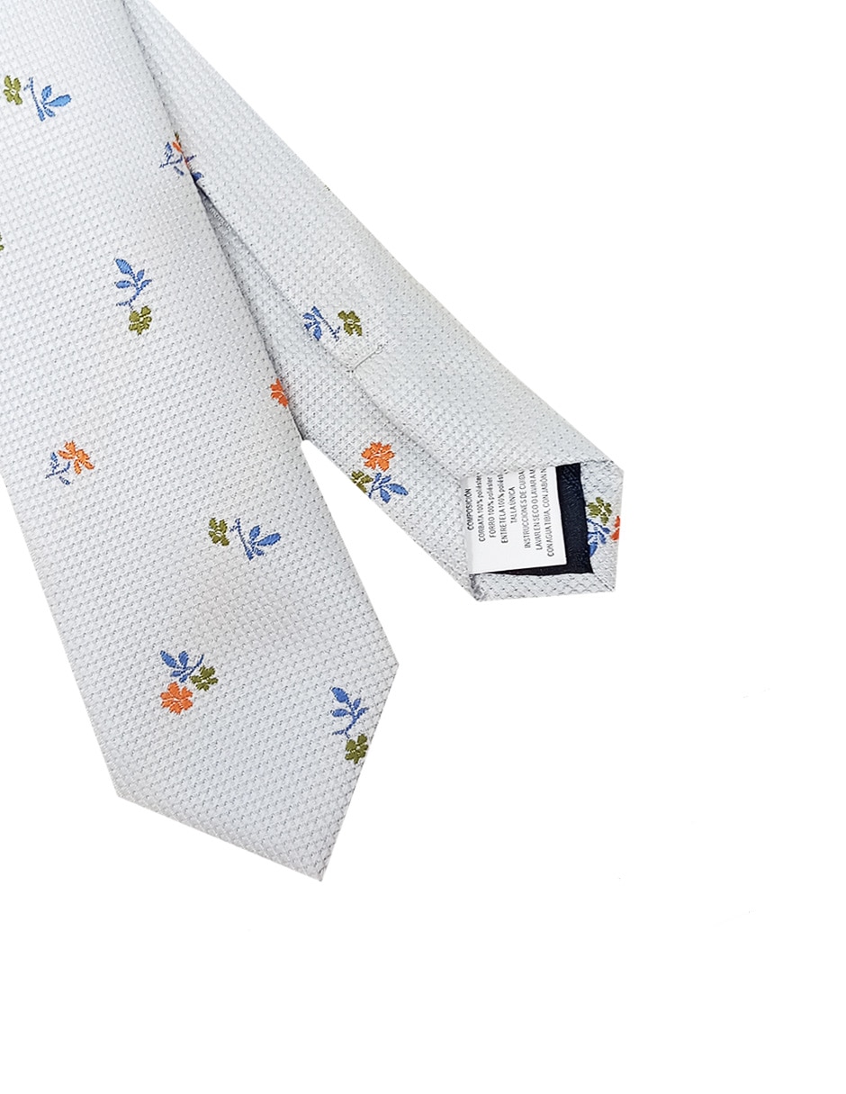 Corbata slim estampado floral para hombre 2