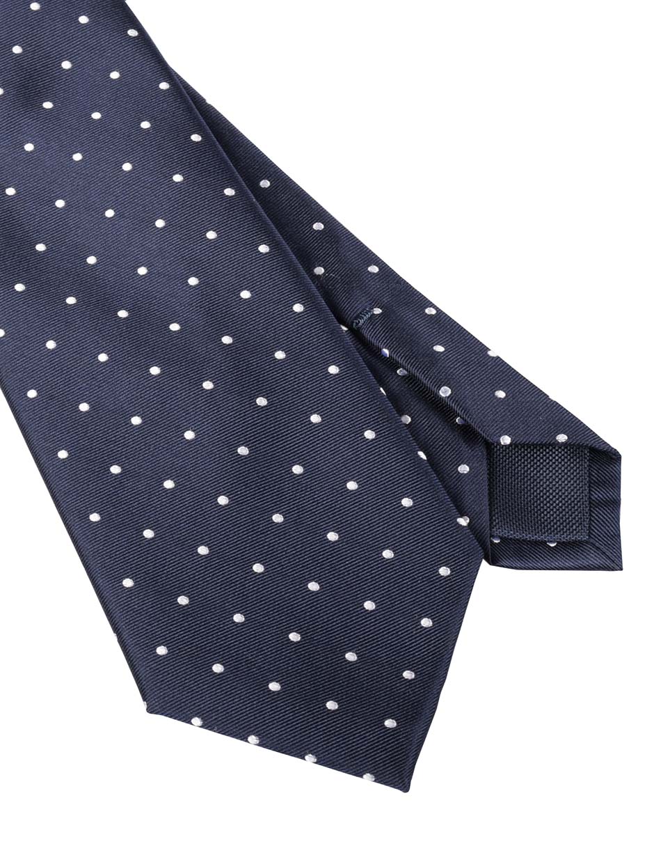 Corbata regular estampado lunares para hombre 3