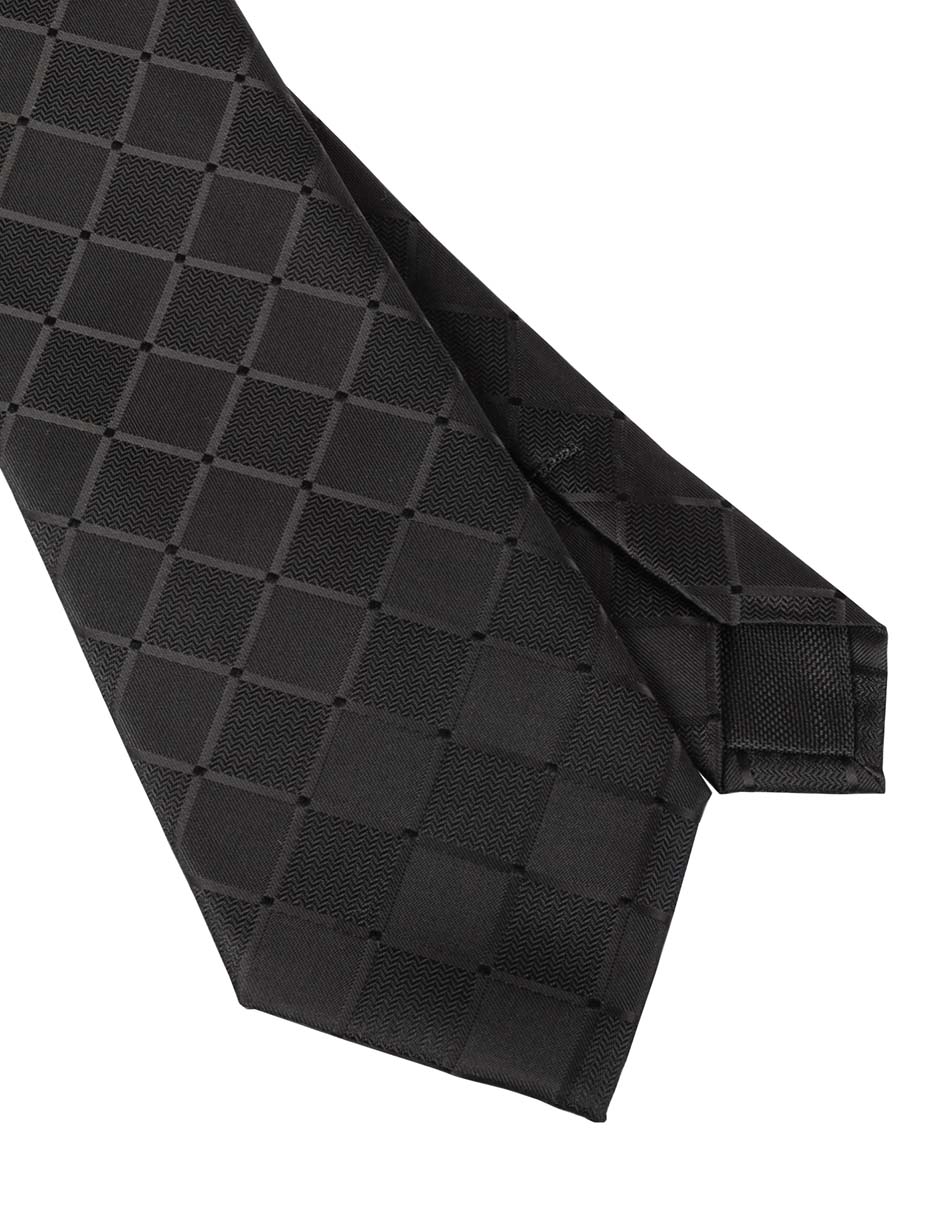 Corbata regular estampado a cuadros para hombre 3