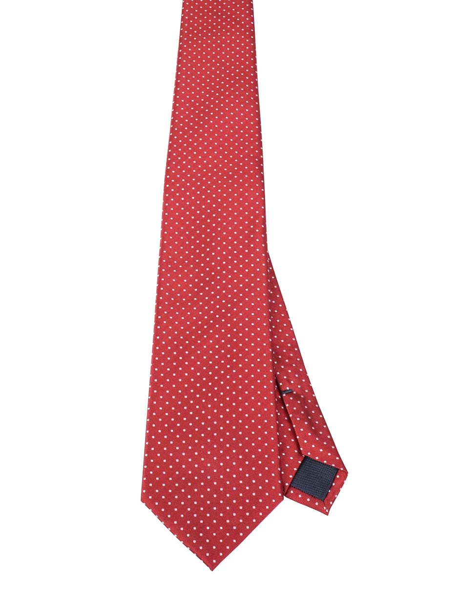 Corbata regular estampado lunares para hombre