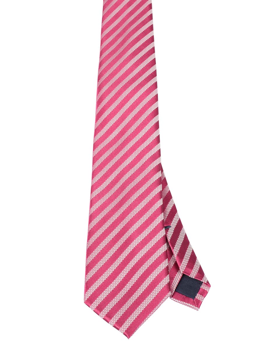Corbata regular estampada a rayas para hombre