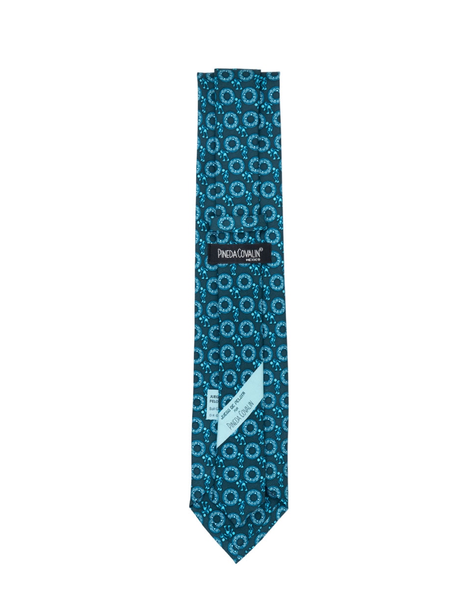 Corbata regular de seda estampado gráfico para hombre 3