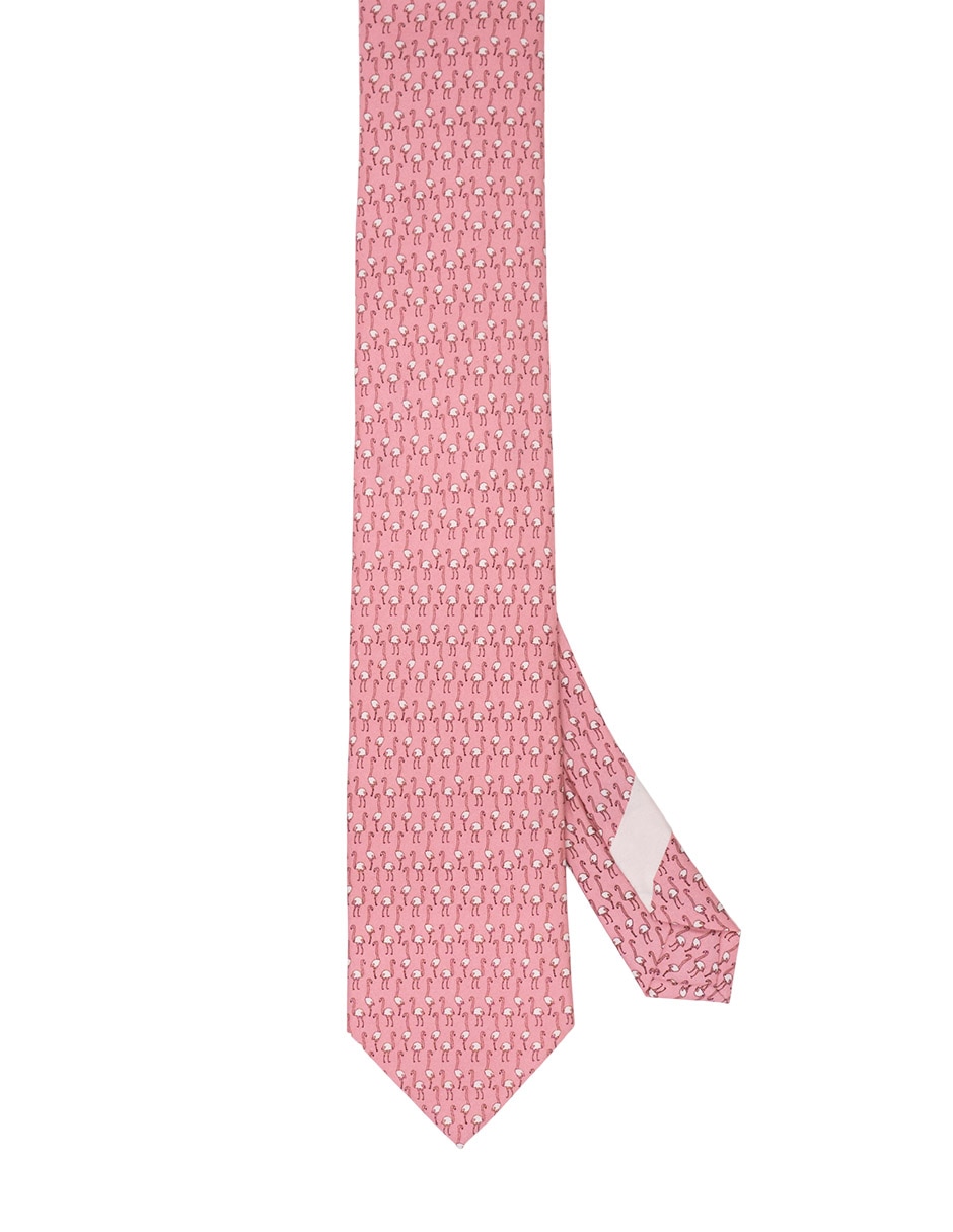 Corbata regular de seda estampado gráfico para hombre
