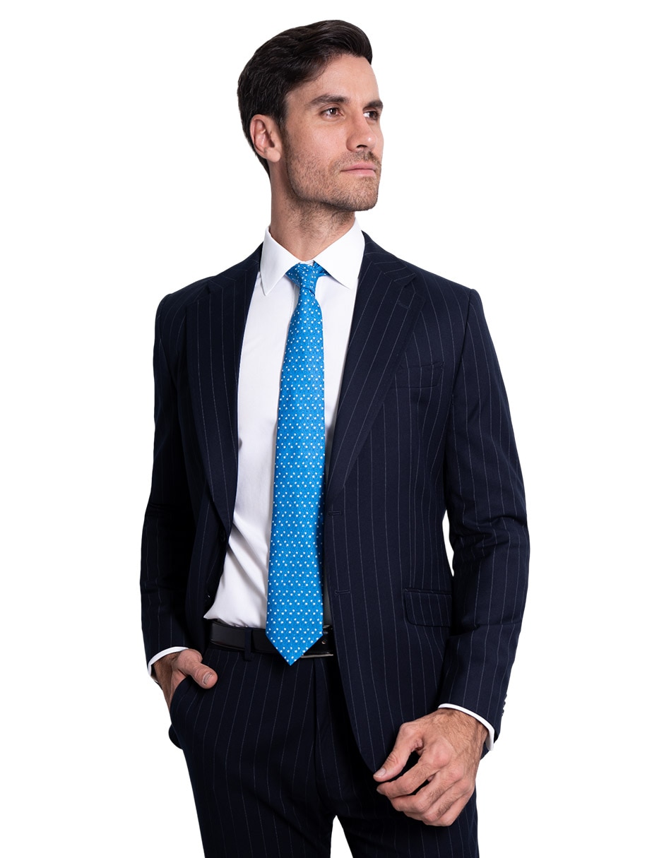 Corbata regular de seda estampado gráfico para hombre 3